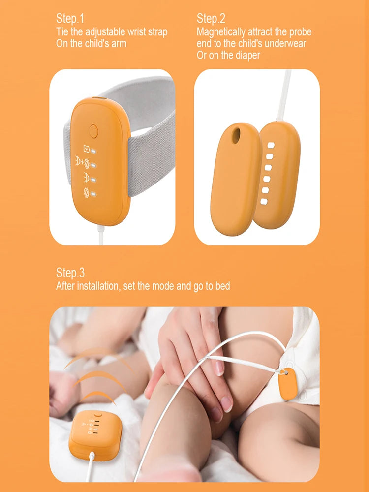Baby Bedwetting Alarm,Pee Alarm with 3 Modes for Kids