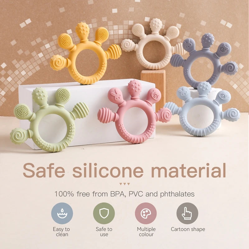 New Baby Silicone Teether Dental Toys,BPA Free Silicone