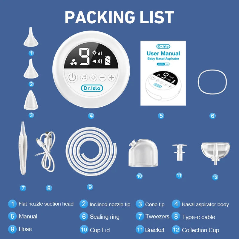 Baby Nasal Aspirator,Nose Cleaner Silicone Adjustable Suction