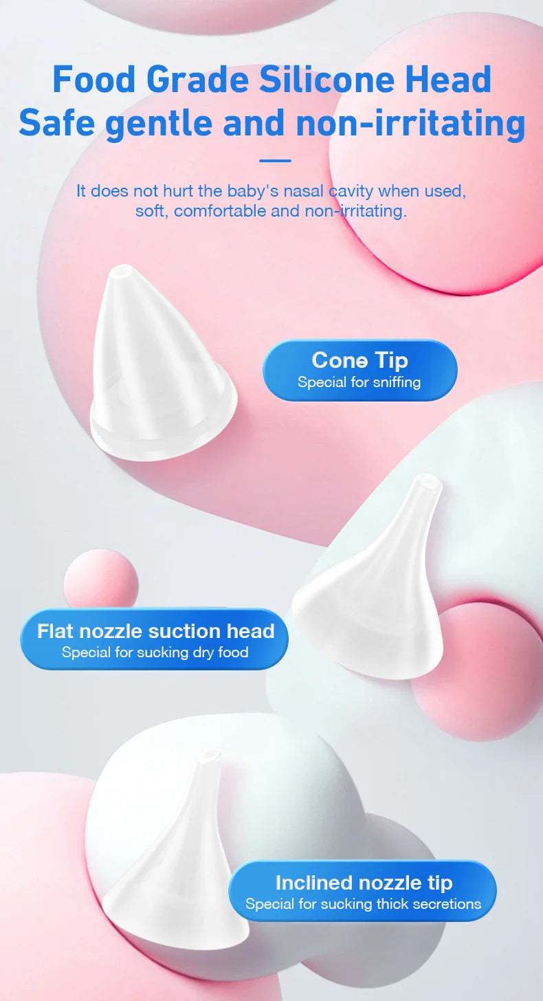 Baby Nasal Aspirator,Nose Cleaner Silicone Adjustable Suction