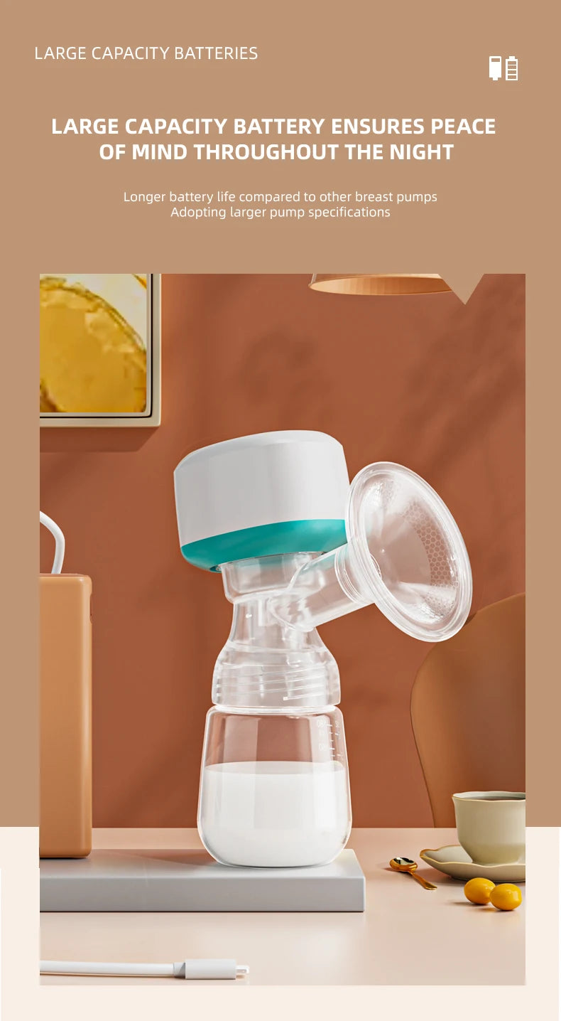 Electric Breast Pump With 180ml Bottle Milk Puller