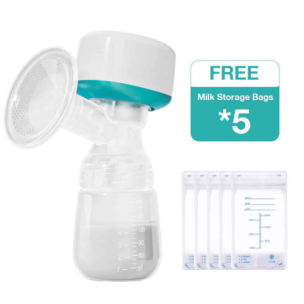 Electric Breast Pump With 180ml Bottle Milk Puller