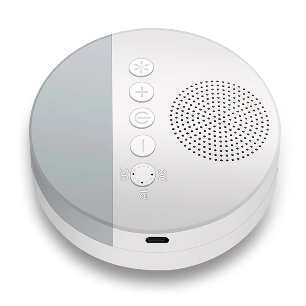 White Noise Sleep Machine Built-in 6 Soothing Sound Soft Breath Light 15/30/60 Intelligent Timing