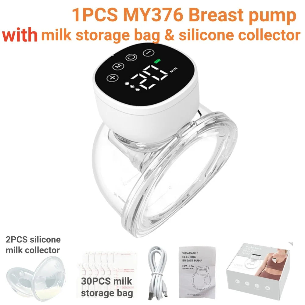 Wearable Breast Pump Electric Handsfree 3 Modes 9 Levels