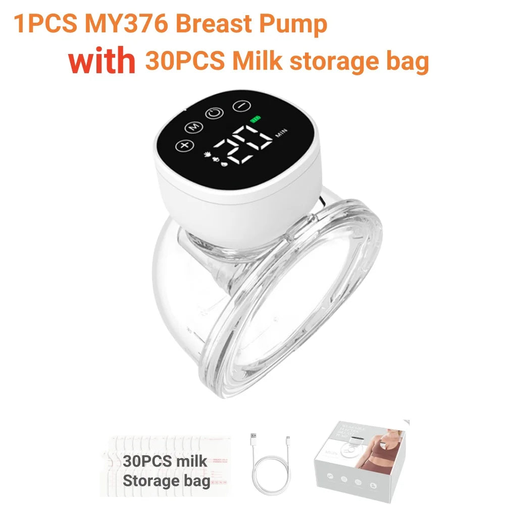 Wearable Breast Pump Electric Handsfree 3 Modes 9 Levels