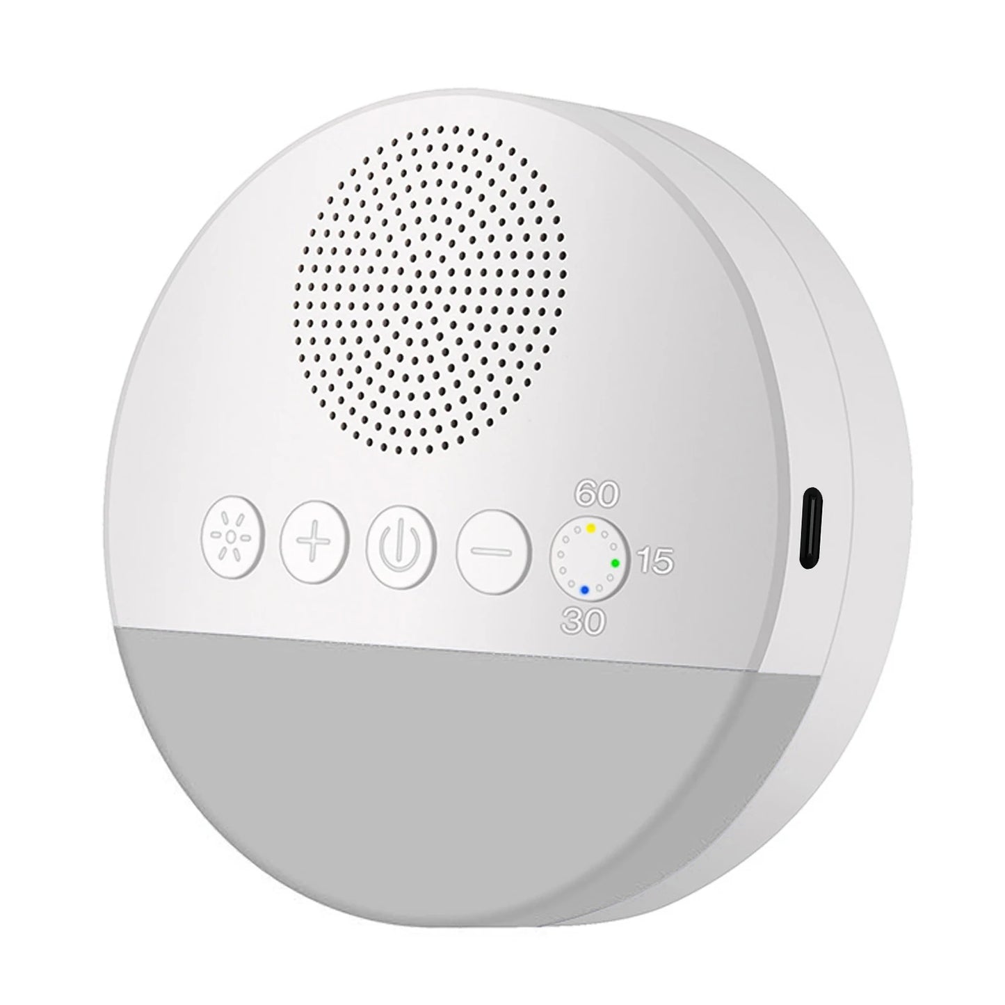 White Noise Sleep Machine Built-in 6 Soothing Sound Soft Breath Light 15/30/60 Intelligent Timing