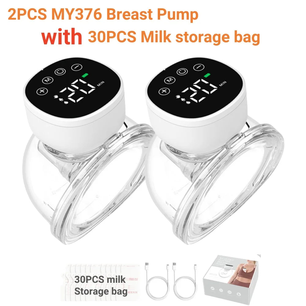 Wearable Breast Pump Electric Handsfree 3 Modes 9 Levels