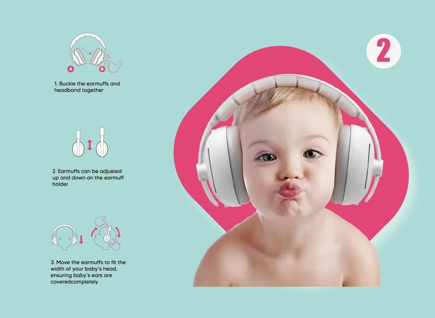 Baby Ear Protection Noise Cancelling Headphones 2-in-1