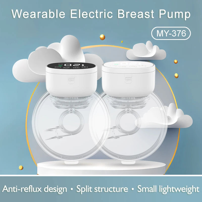 Wearable Breast Pump Electric Handsfree 3 Modes 9 Levels